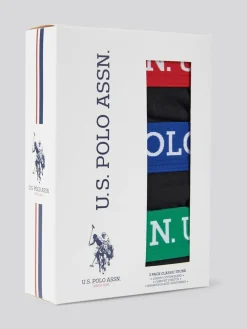 U.S. Polo Assn . Black Signature Double Horsemen Knit Beanie^BOY Underwear