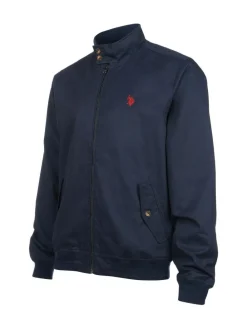 Hot U.S. Polo Assn . Mens 100% Cotton Twill Harrington Jacket Blue