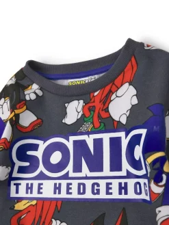 Vanilla Underground Grey Boys Sonic Sweatshirt and Shorts Set^BOY Shorts