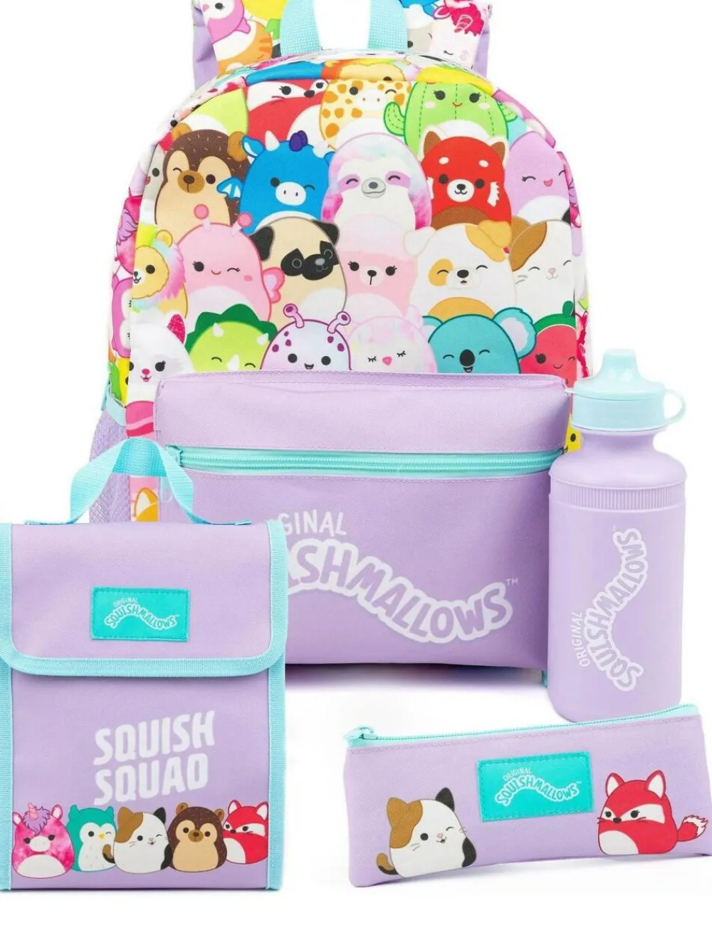 Vanilla Underground Purple Squishmallows Girls 4 Piece Backpack Set^ Bags