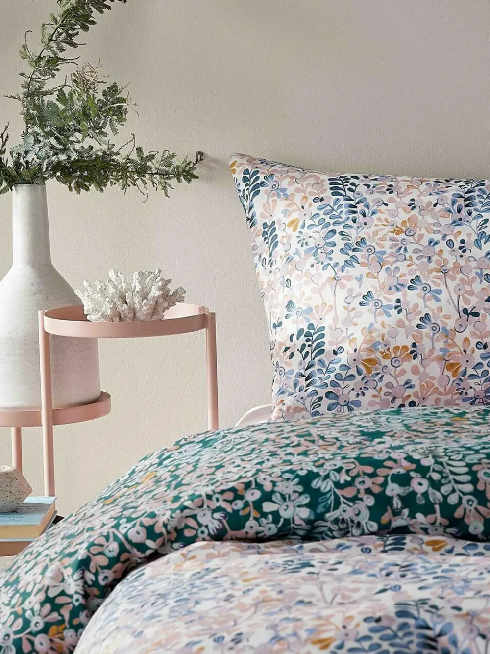 Vantona Blue Ditsy Floral Duvet Cover and Pillowcase Set