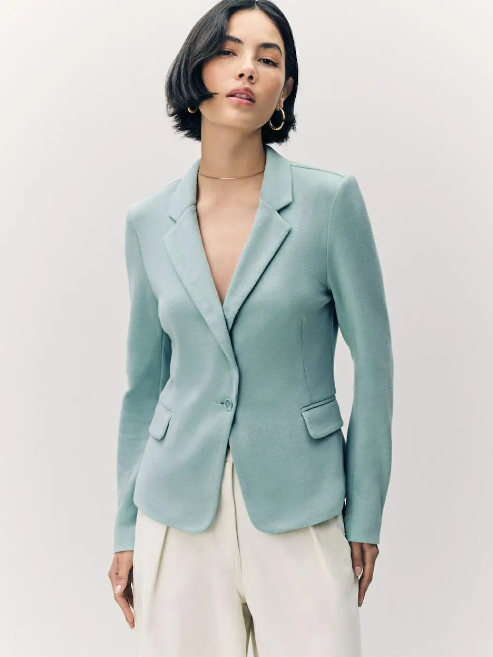VERO MODA Light Teal Fitted Blazer^Women Suits & Tailoring|Blazers