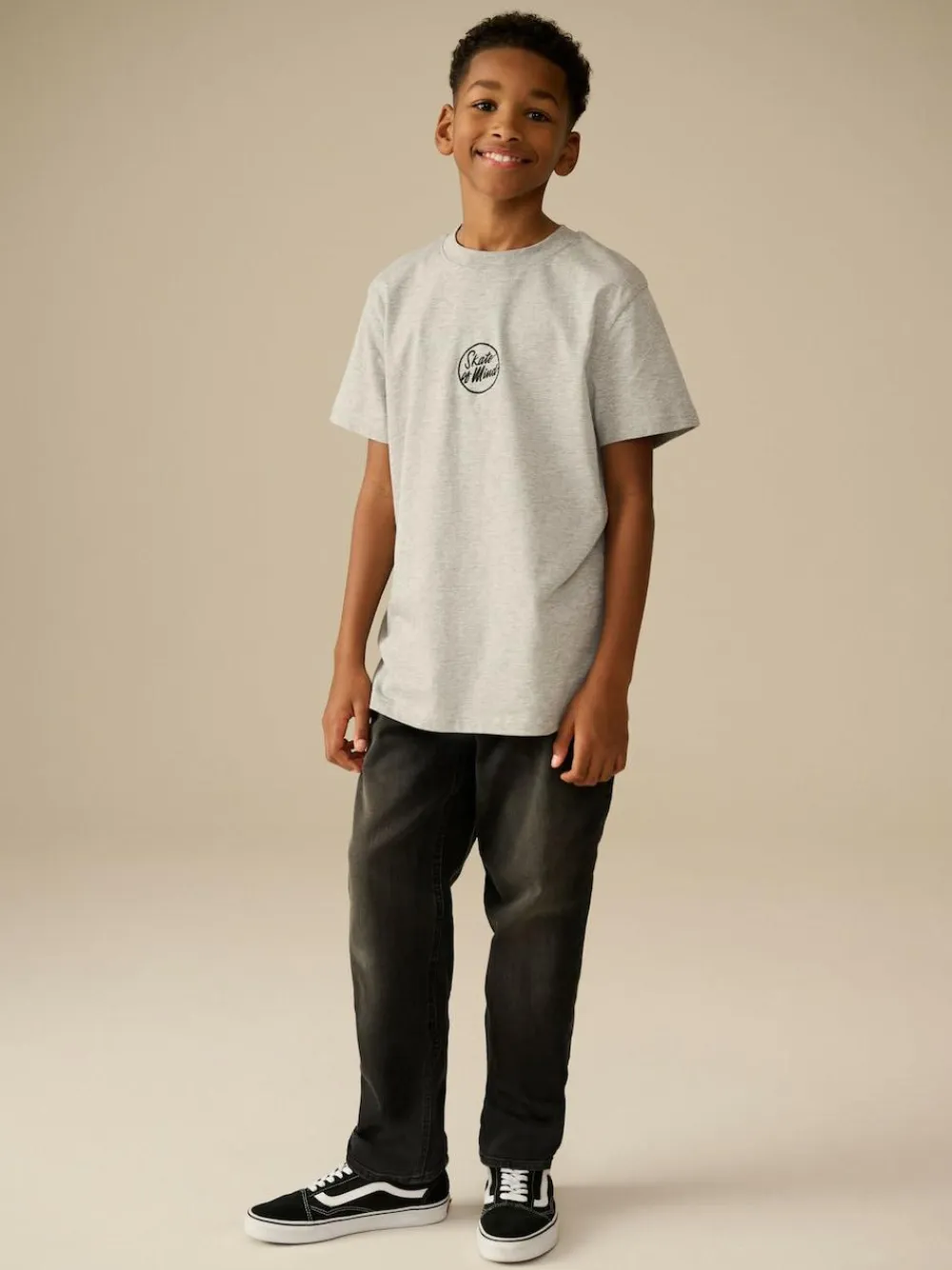 Next Washed Black Loose Fit Stretch Jeans (3-17yrs)^BOY Jeans|Jeans