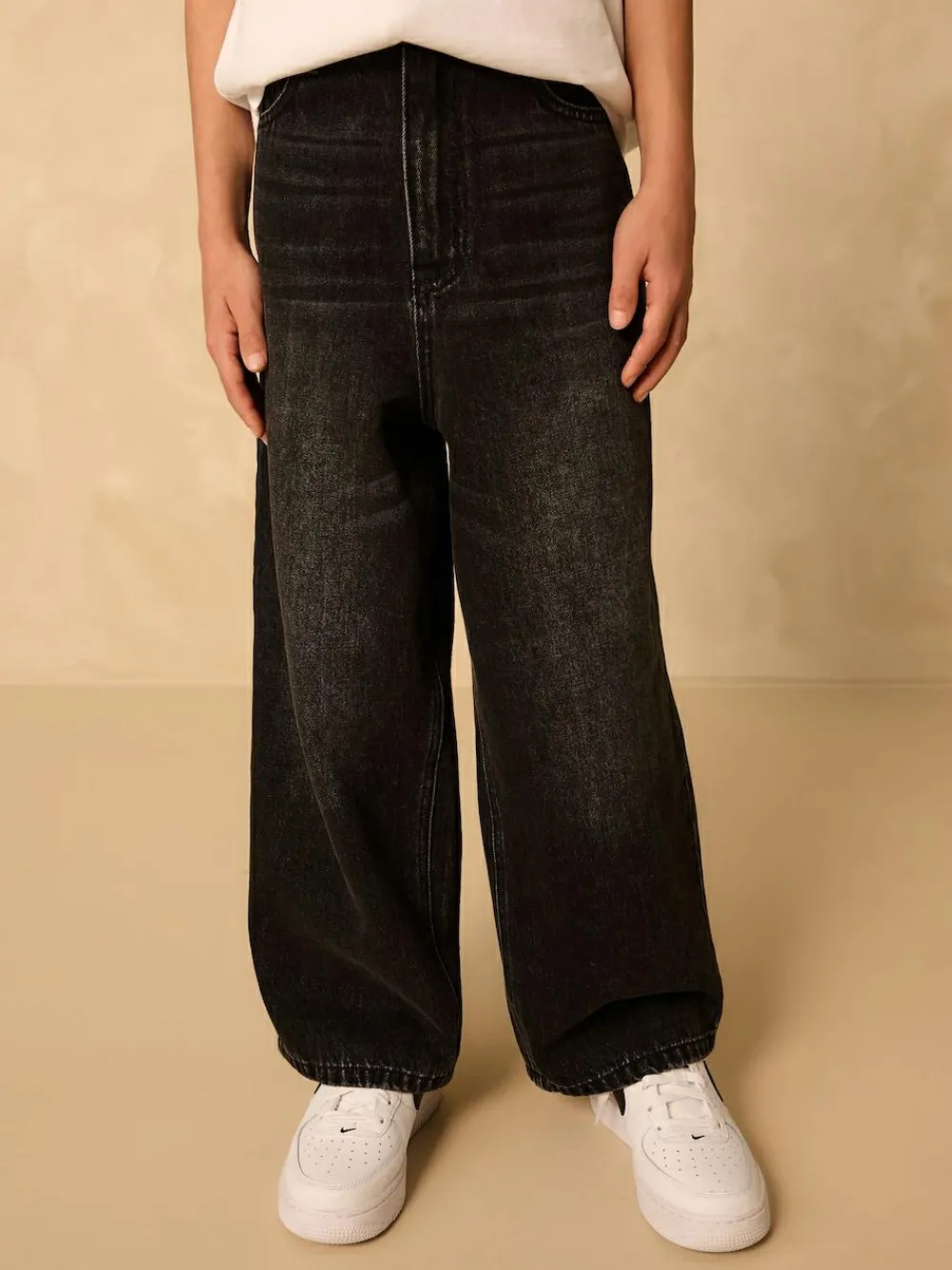 Next Washed Black Super-wide Fit Authentic Jeans (3-16yrs)^BOY Jeans|Jeans