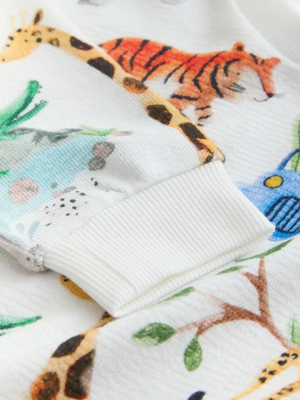 Online Next Watercolour Animals All-Over Print Crew Neck Sweatshirt (3mths-7yrs)