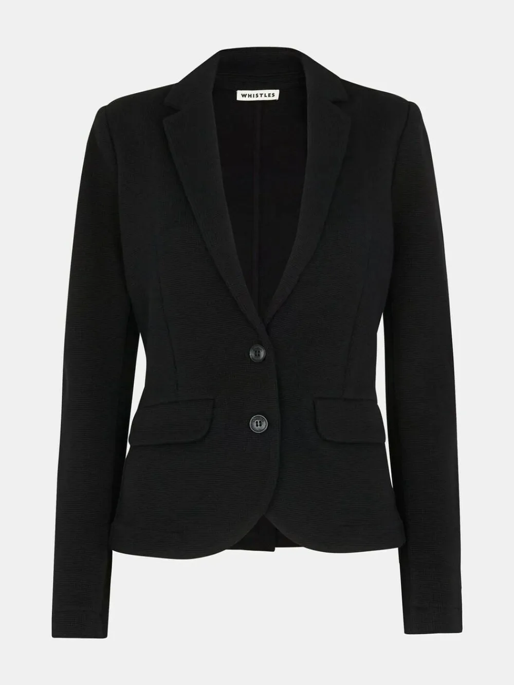 Whistles Black Slim Jersey Jacket^Women Blazers|Suits & Tailoring