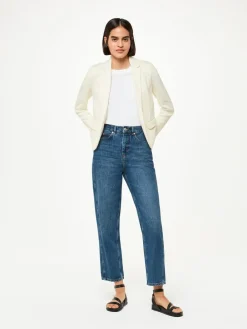 Whistles White Slim Jersey Jacket^Women Blazers