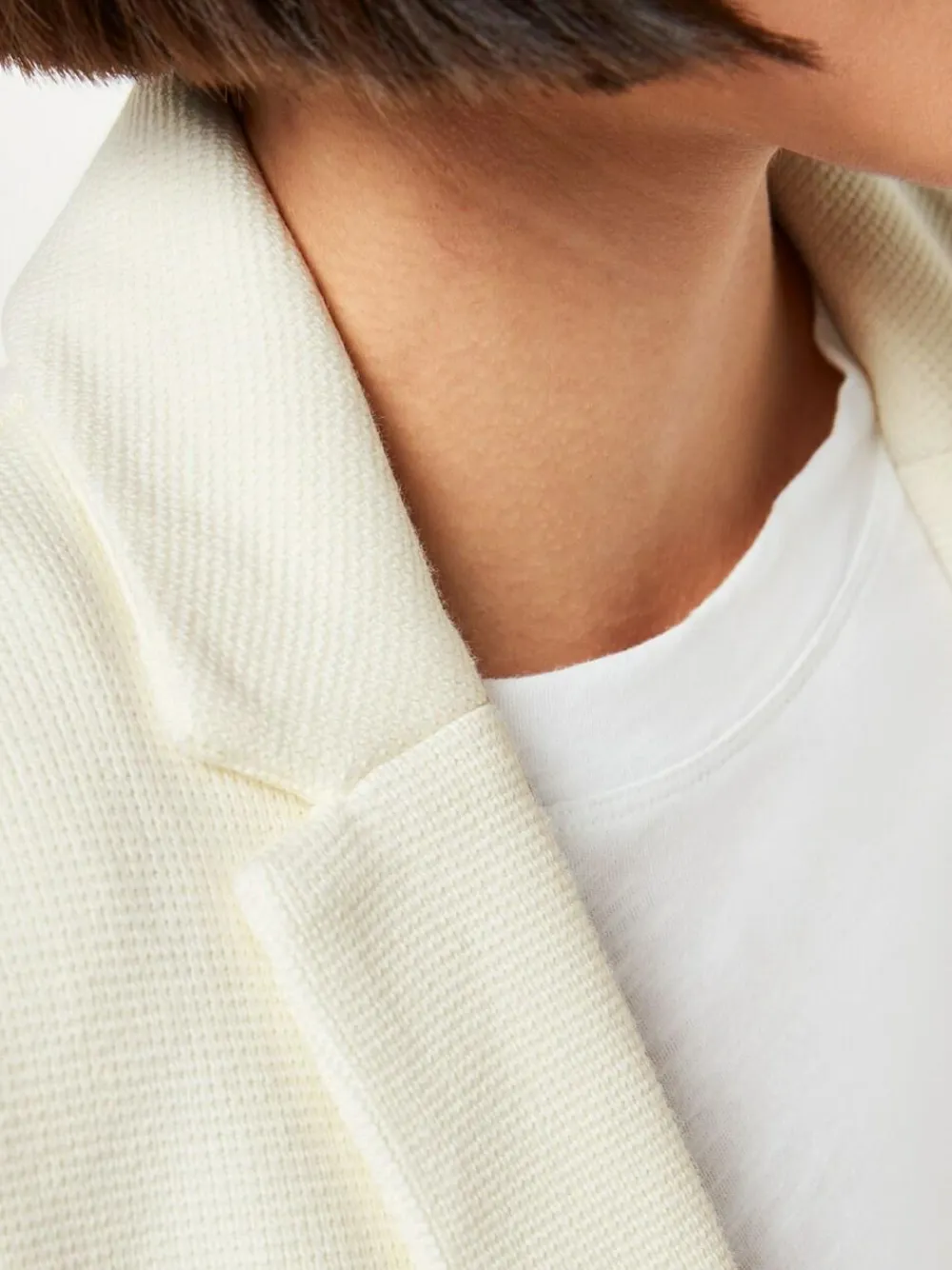 Whistles White Slim Jersey Jacket^Women Blazers