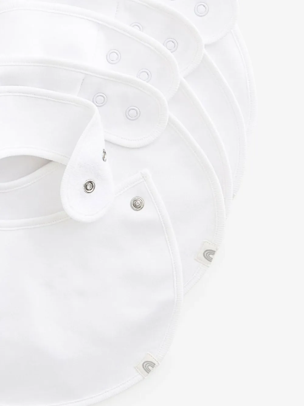 Next White 100% Cotton Baby Bibs 5 Pack^ Unisex|Bibs
