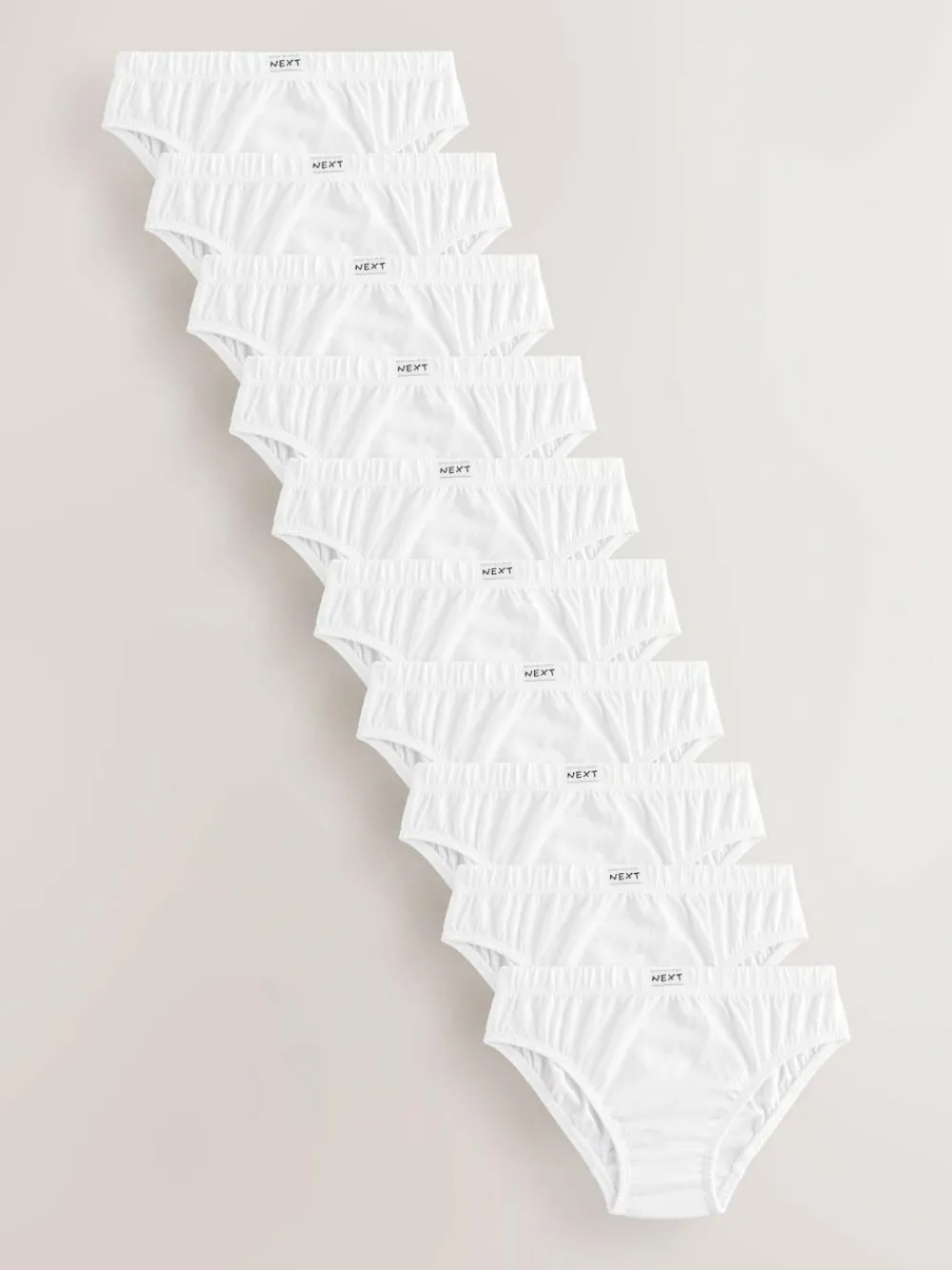 Next 100% Cotton Briefs 10 Pack (1.5-16yrs) White