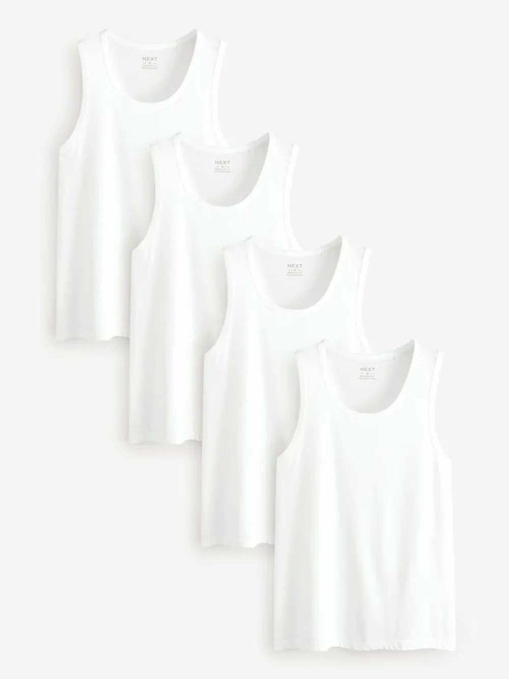 Next 100% Cotton Vests 4 Pack^ Nightwear|Underwear