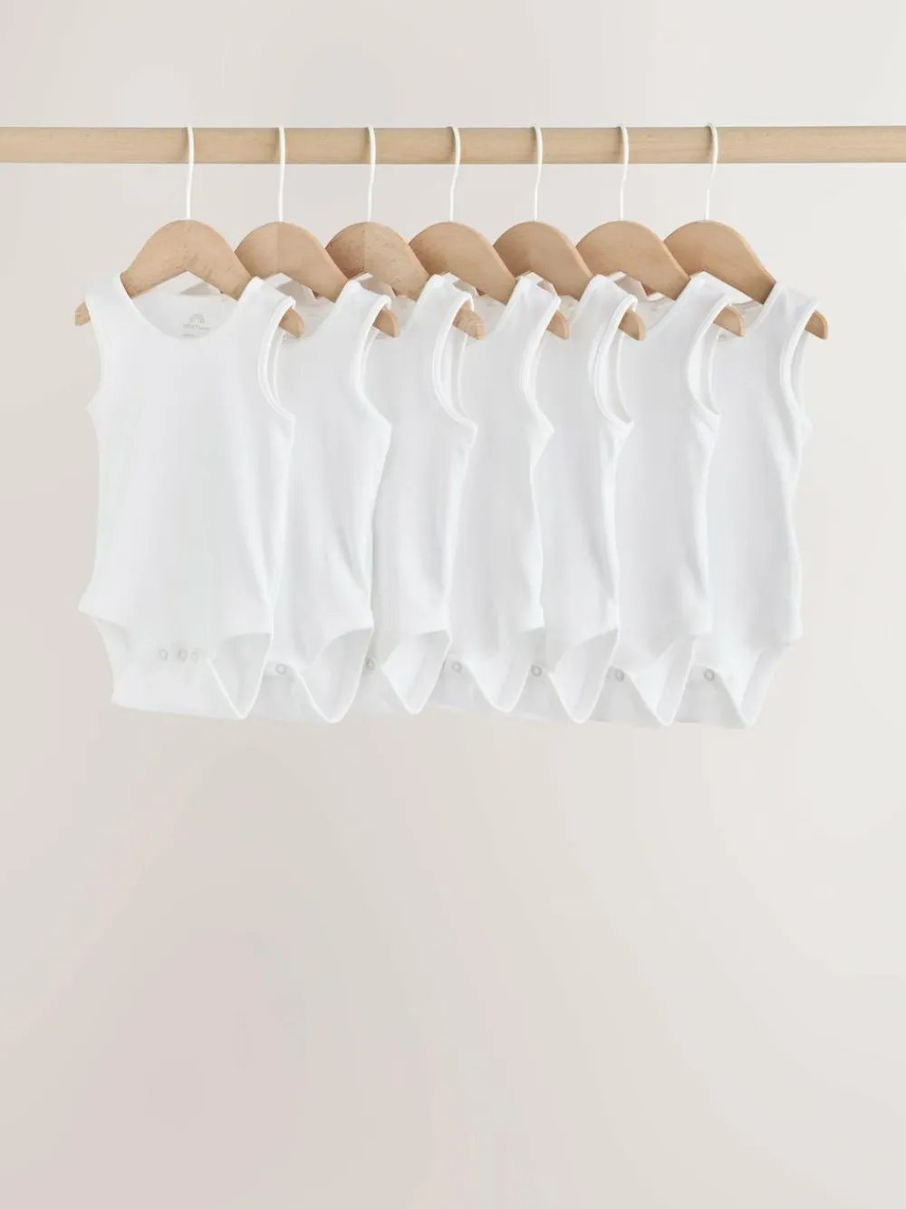 Best Next White 7 Pack Baby Vest Bodysuits