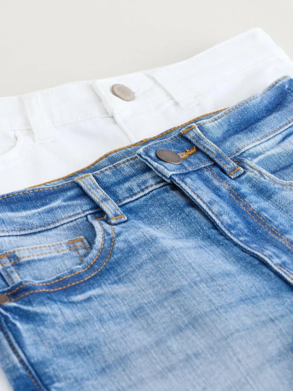 Clearance Next 2 Pack Denim Shorts (3-16yrs) White