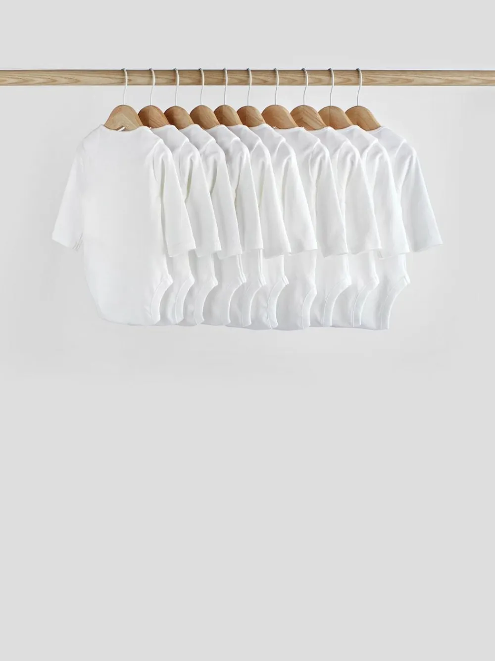 Hot Next White 10 Pack Essential Baby Long Sleeve Bodysuits