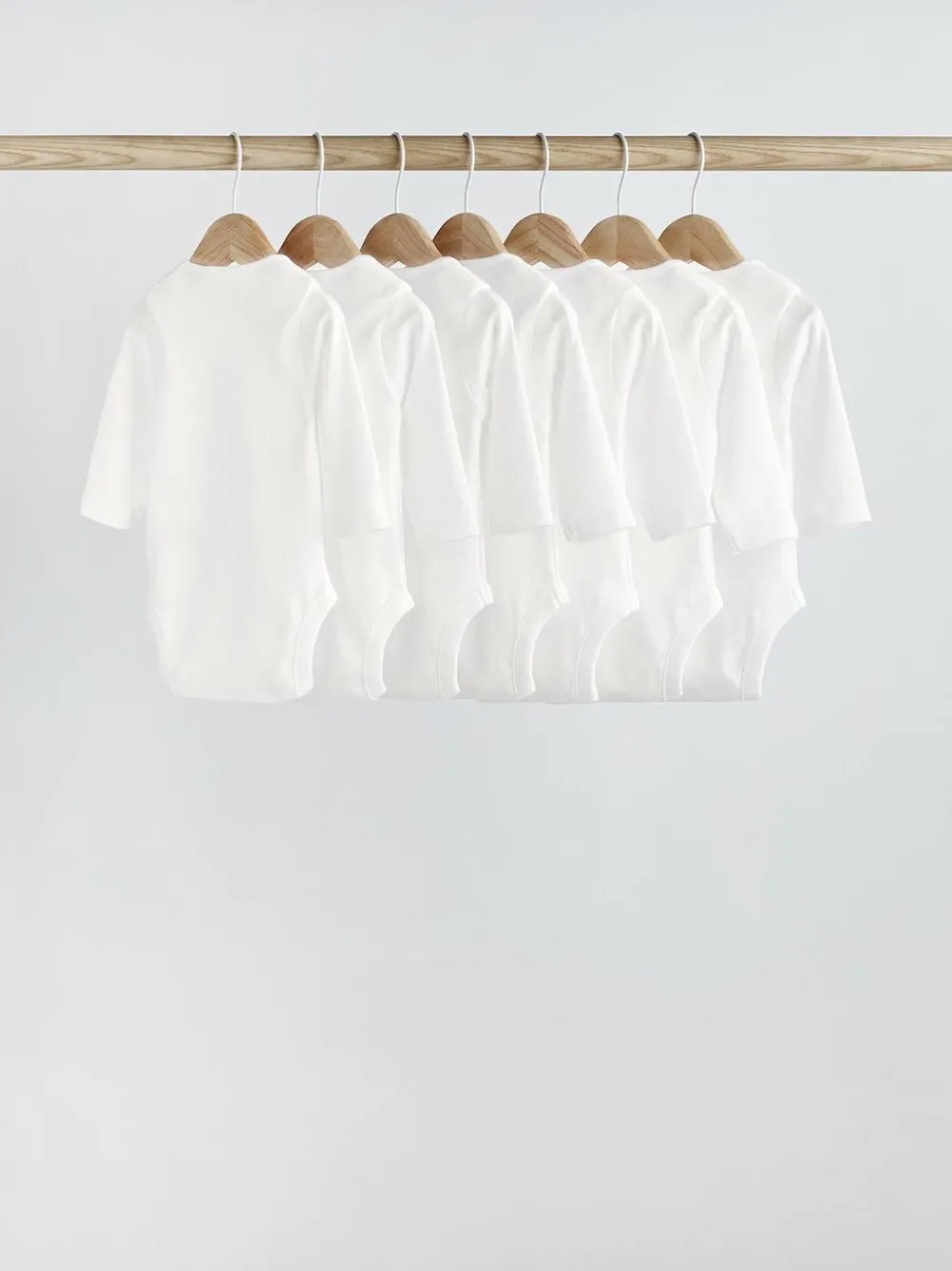 Outlet Next White 7 Pack Essential Baby Long Sleeve Bodysuits