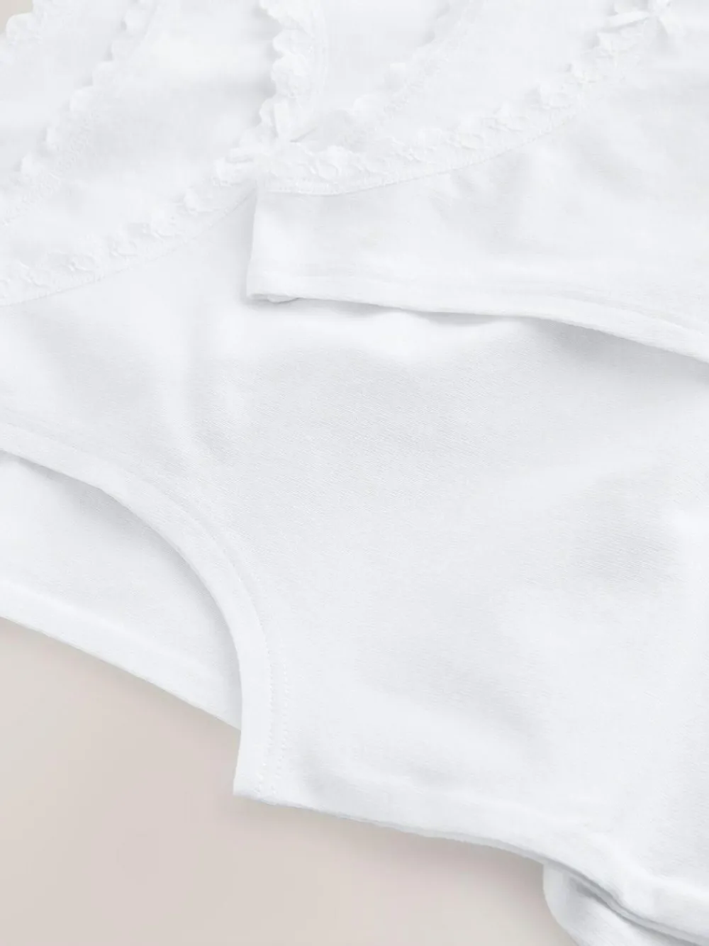 Sale Next White 5 Pack Lace Trim Vest (1.5-16yrs)