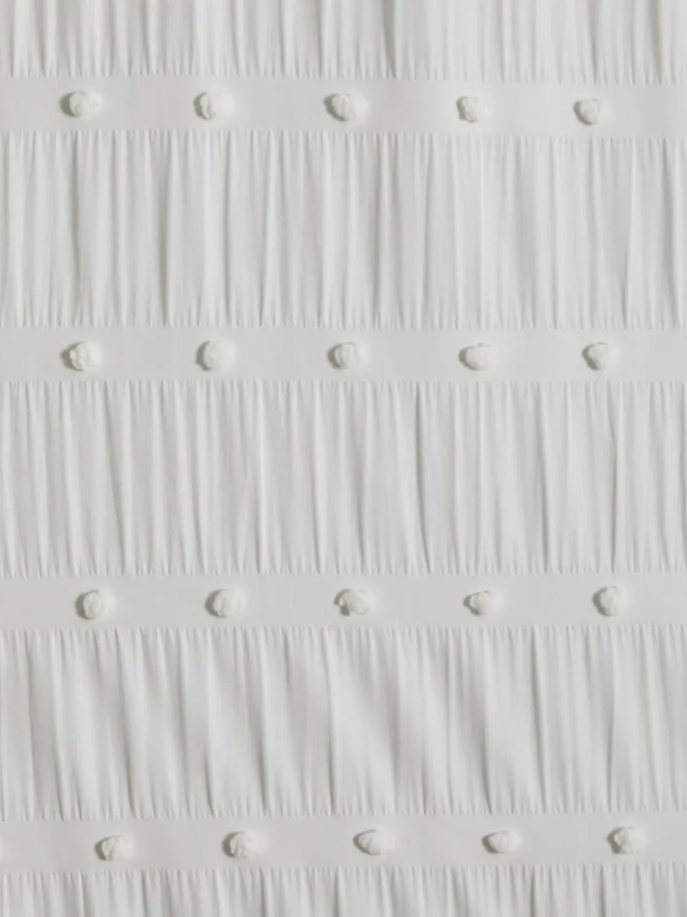 Online Next Bobble Pom Eyelet Blackout Curtains White