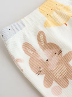 Hot Next White Bunny Character Print Easter Sweat and Leggings Baby Set (0mths-2yrs)