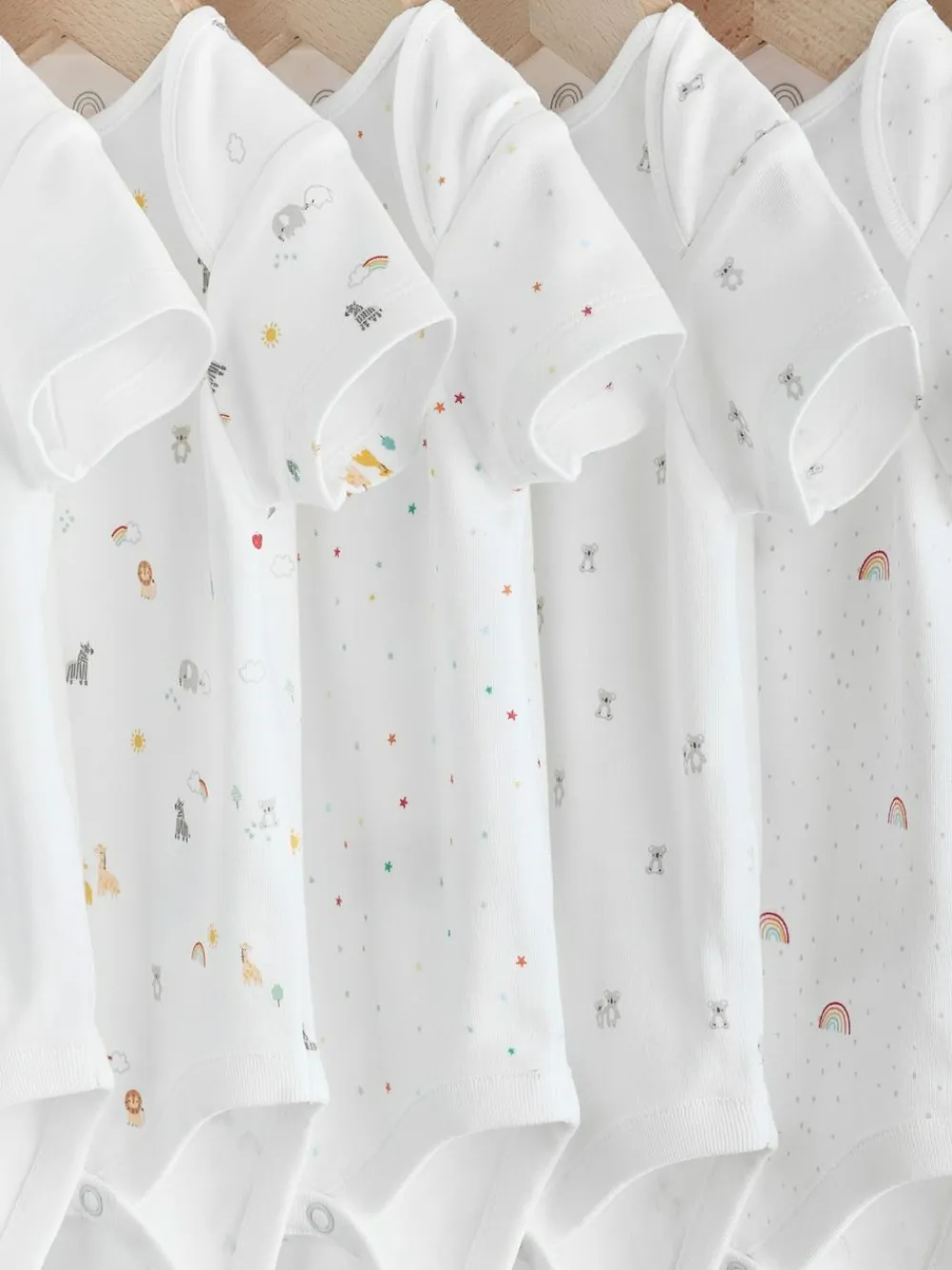 Next White Character 7 Pack Baby Short Sleeve Bodysuits^BOY Unisex|Bodysuits & Vests