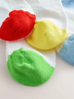 Next White Cotton Rich Ribbed Ankle Socks 4 Pack