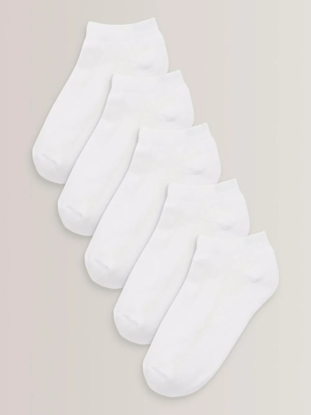 Next Cushioned Footbed Sports Trainers Socks 5 Pack White