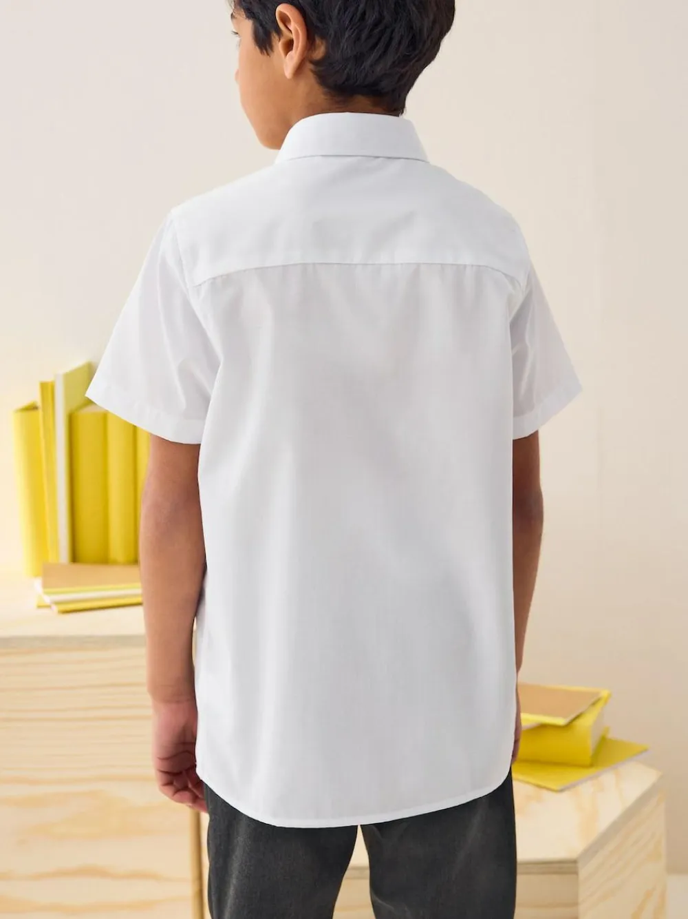 Clearance Next White Easy Fastening Short Sleeve School Shirts 2 Pack (3-16yrs)