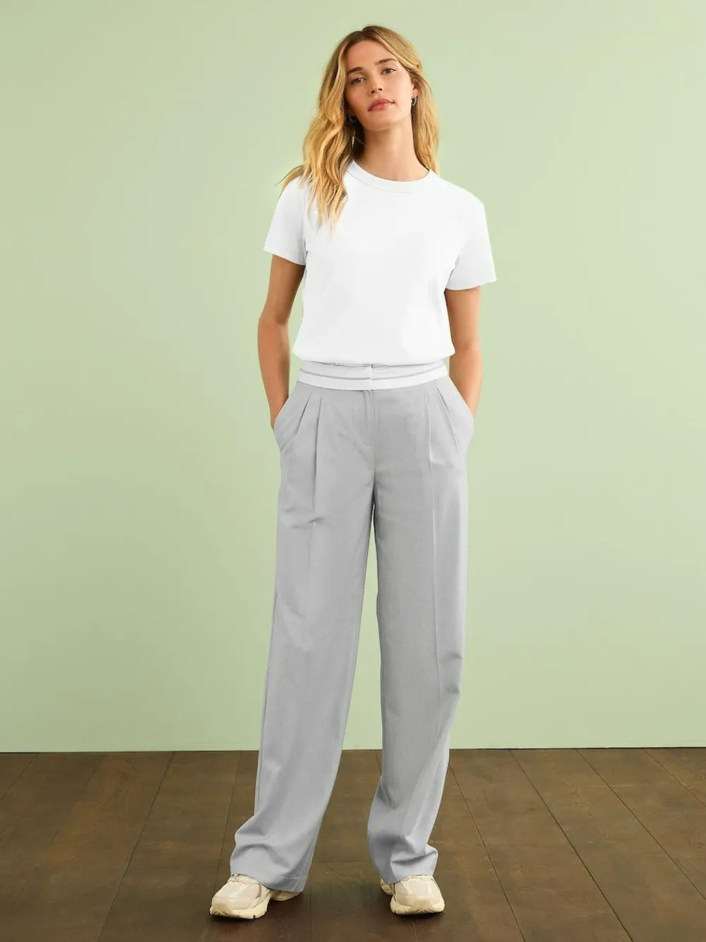 Online Next White Essential Pure Cotton Short Sleeve Crew Neck T-Shirt