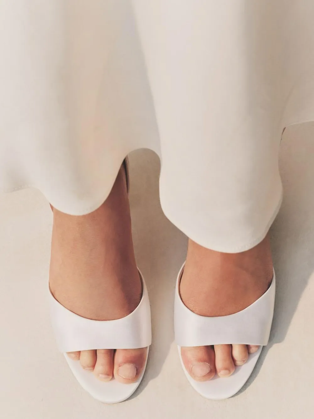 Next Forever Comfort® Wedding Round Toe Block Heel Bridal Sandals^Women Heels