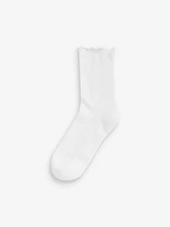 Next Frill Top Cushion Sole Ankle Socks 4 Pack^Women Socks & Tights