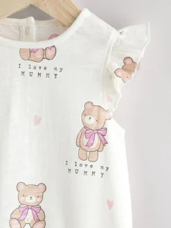 New Next Baby Bloomer Romper White I Love My Mummy