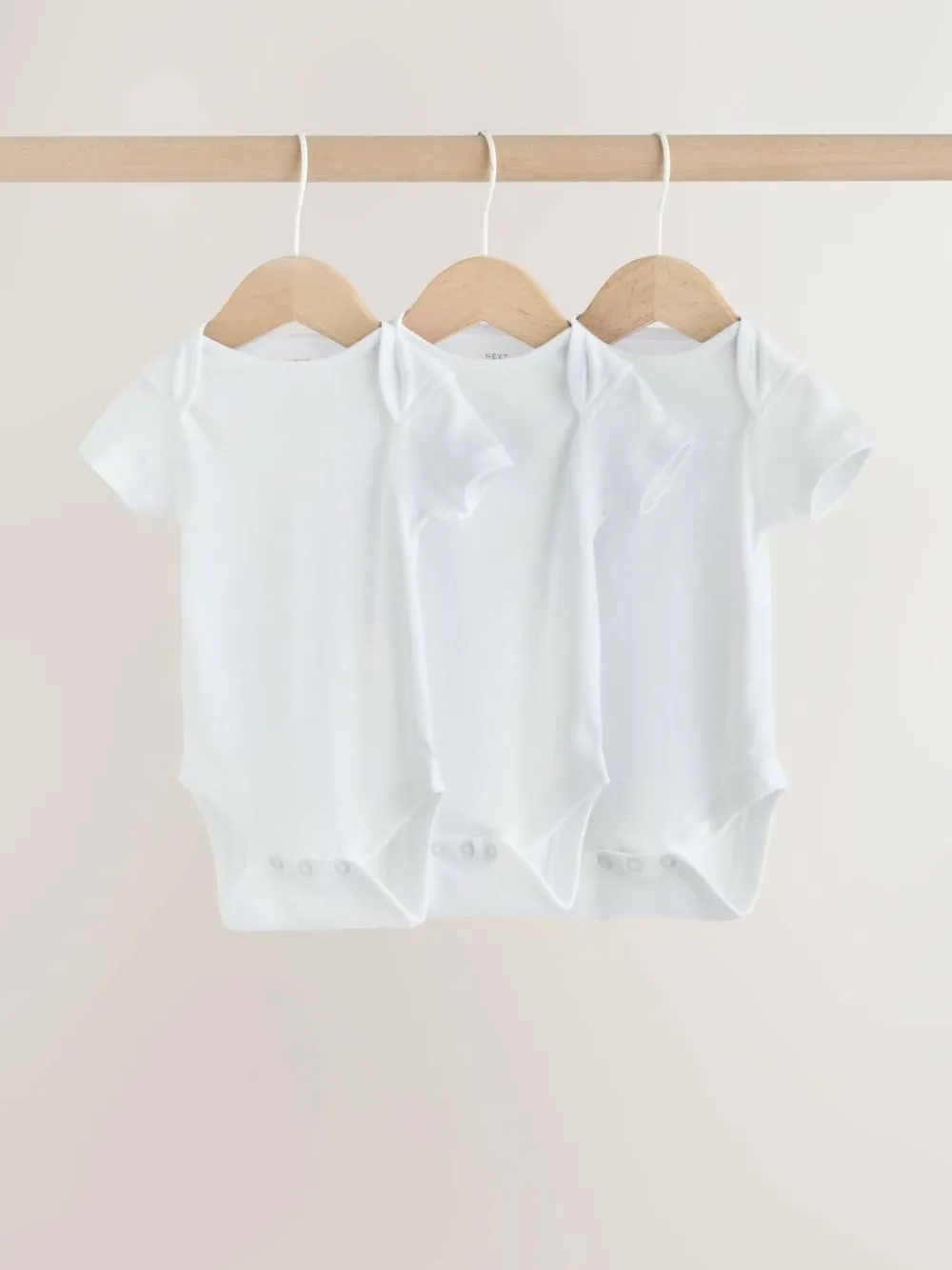 Next White Kind To Skin Baby Bodysuits 3 Pack^BOY Unisex|Bodysuits & Vests