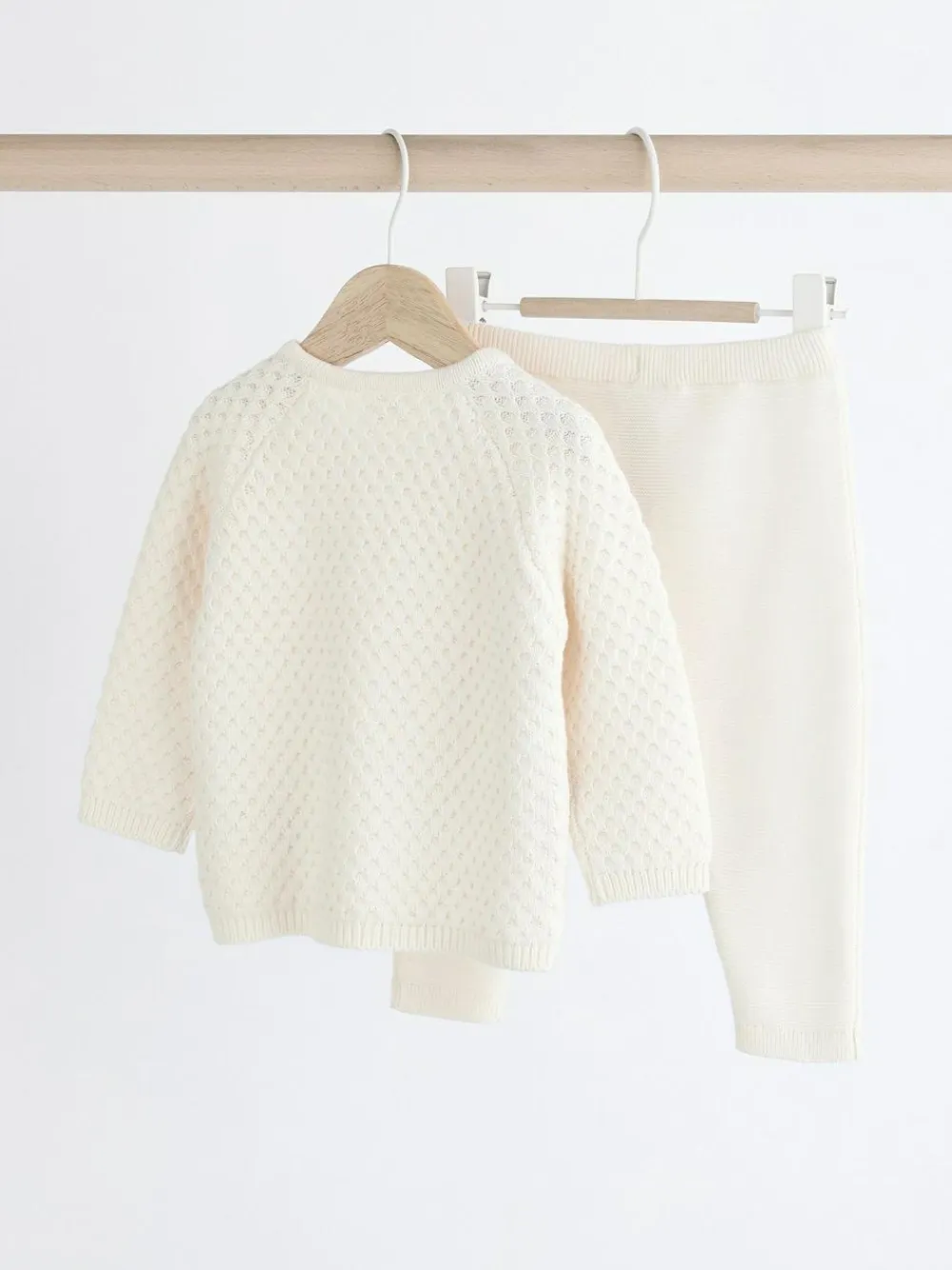 Discount Next White Knitted Jumper And Trouser Baby Set (0mths-2yrs)