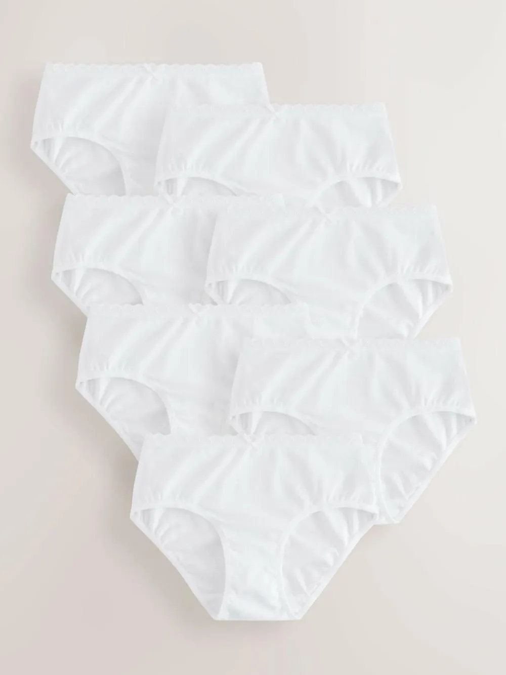 Hot Next White Lace Briefs 7 Pack (1.5-16yrs)