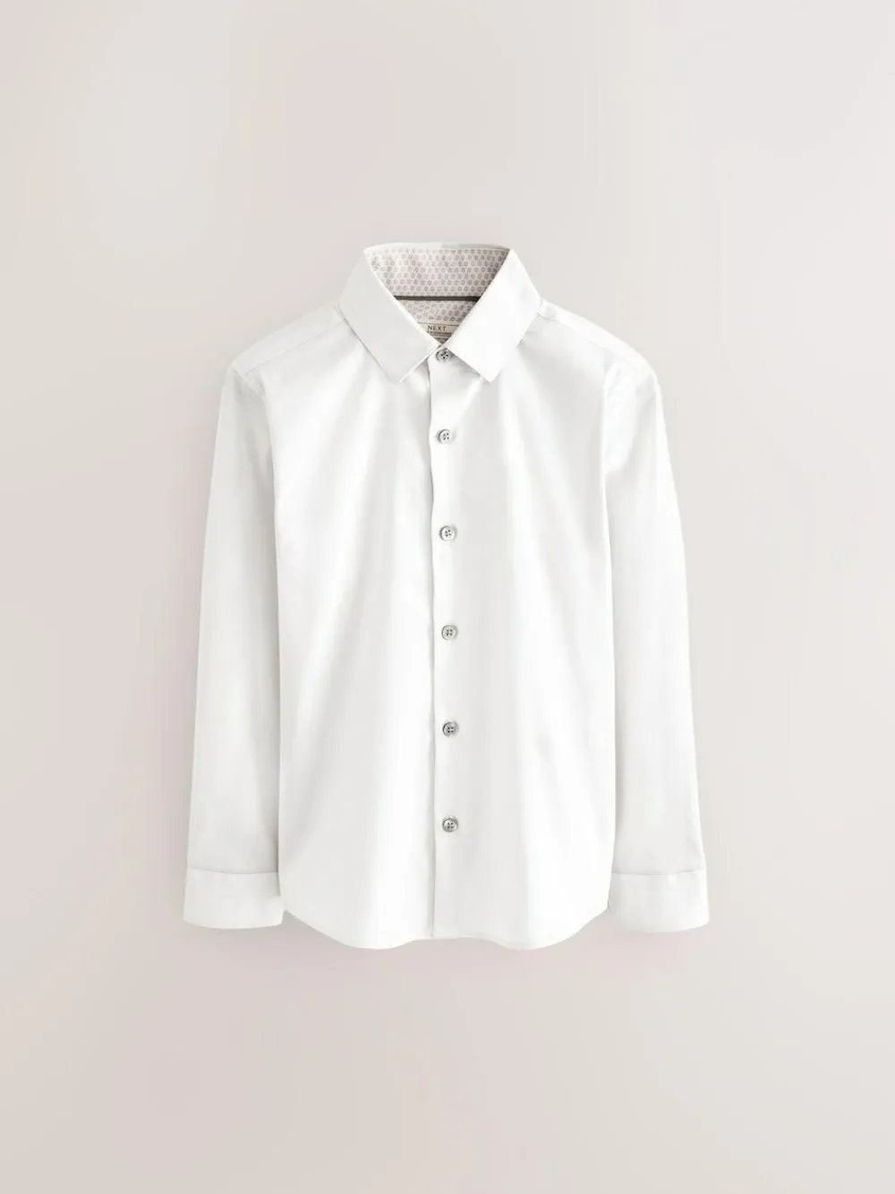 Next White Long Sleeves Smart Trimmed Shirt (3-16yrs)