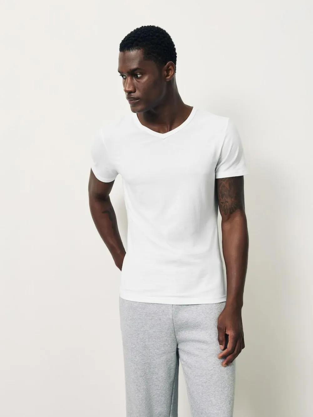 Next White Modal Layering V-Neck T-Shirt 5 Pack^ Tops & T-Shirts