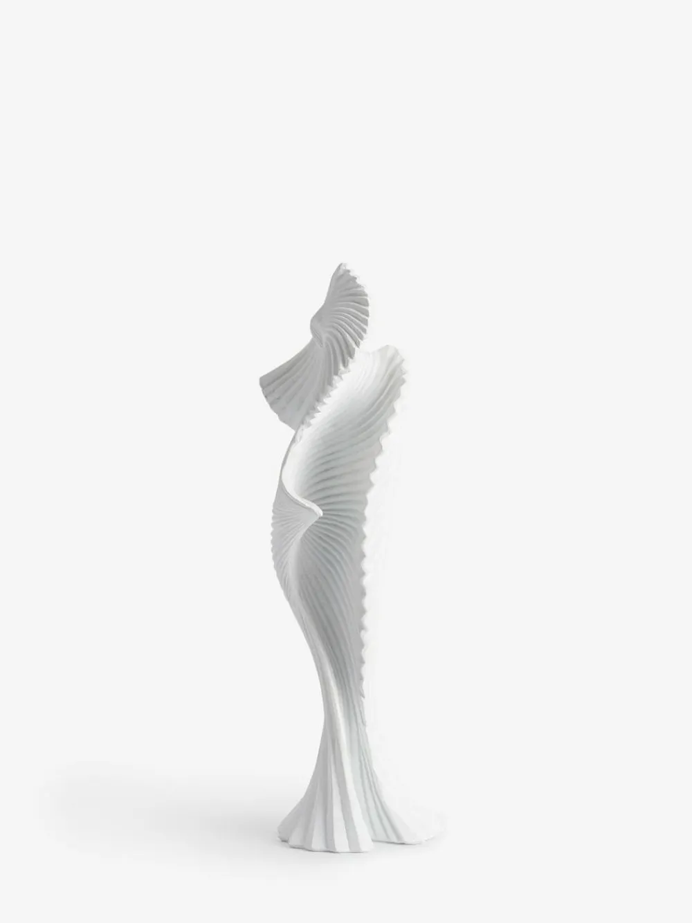 Next White Pleat Sculpture Ornament^ Ornaments