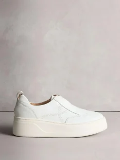 Next Signature Leather Chunky Wedge Platform Trainers^Women Sneakers