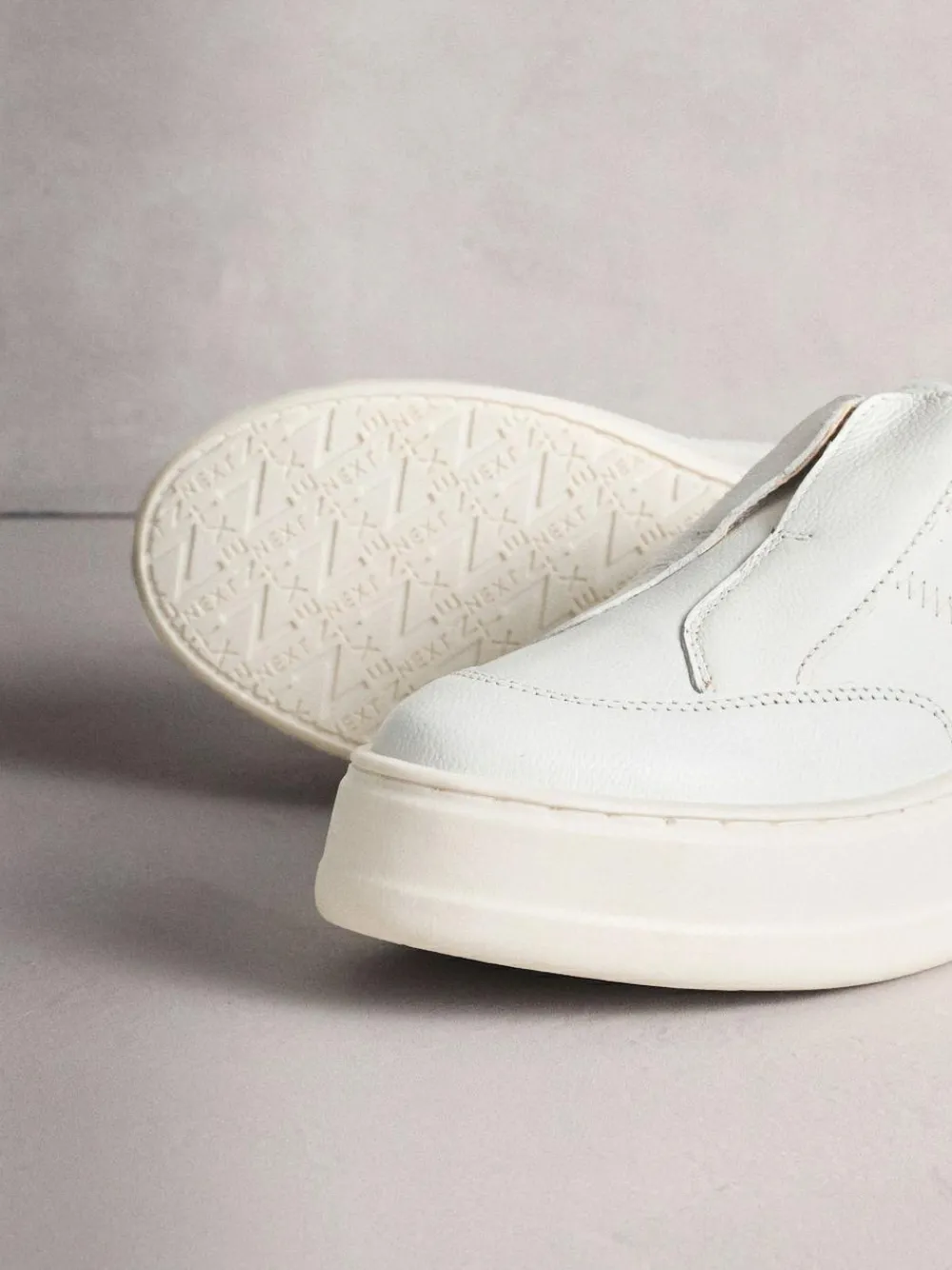 Next Signature Leather Chunky Wedge Platform Trainers^Women Sneakers