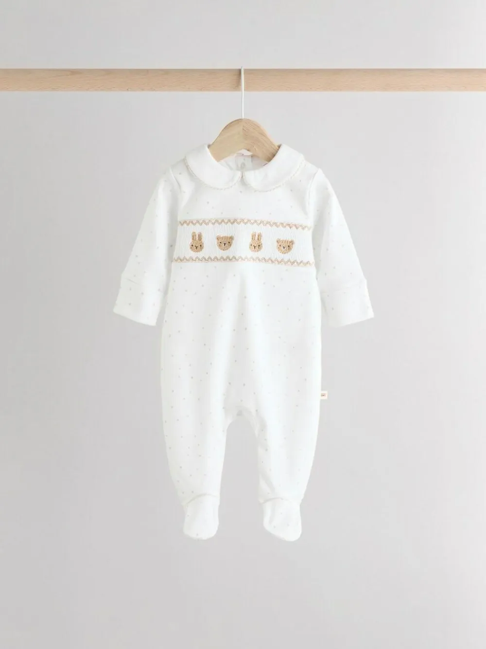Online Next White Sleepsuits 3 Pack (0-2yrs)