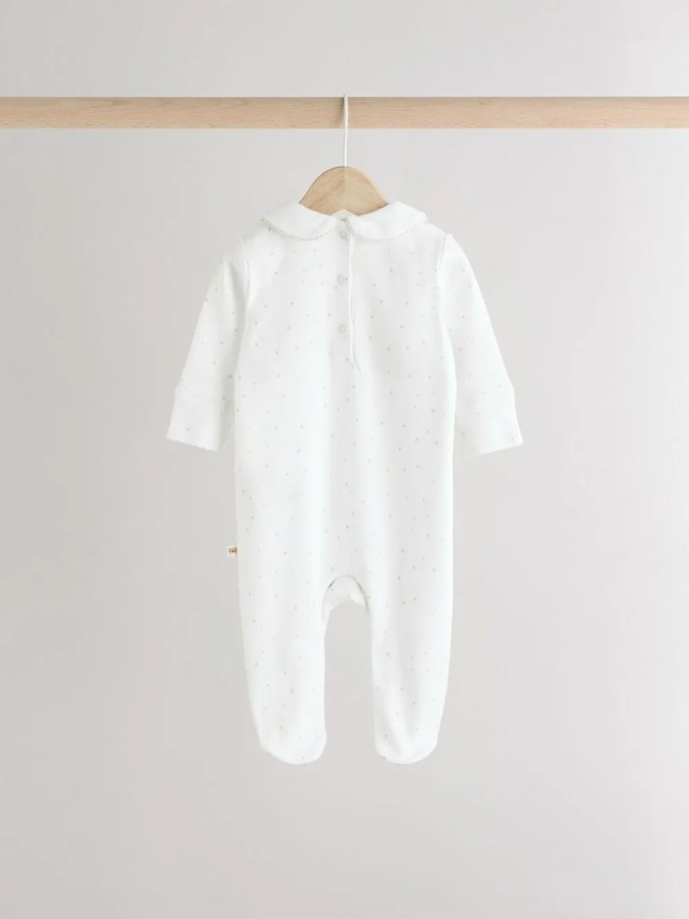 Online Next White Sleepsuits 3 Pack (0-2yrs)