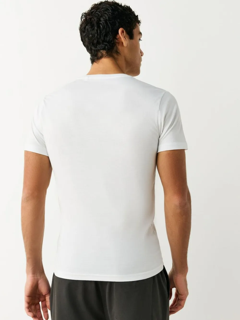 Next Slim Fit 100% Cotton Layering T-Shirts 2 Pack^ Loungewear|Nightwear