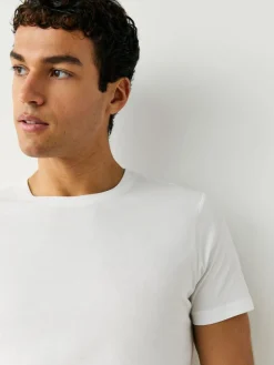 Next Slim Fit 100% Cotton Layering T-Shirts 2 Pack^ Loungewear|Nightwear