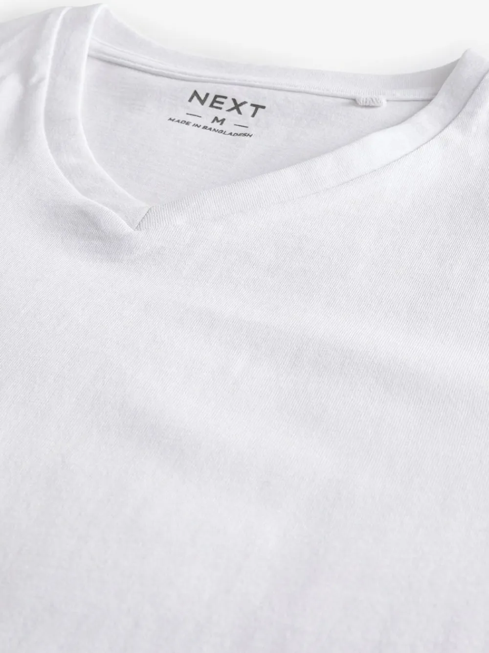 Next White Slim Fit 100% Cotton V-Neck Layering T-Shirts 10 Pack^ Loungewear|Nightwear