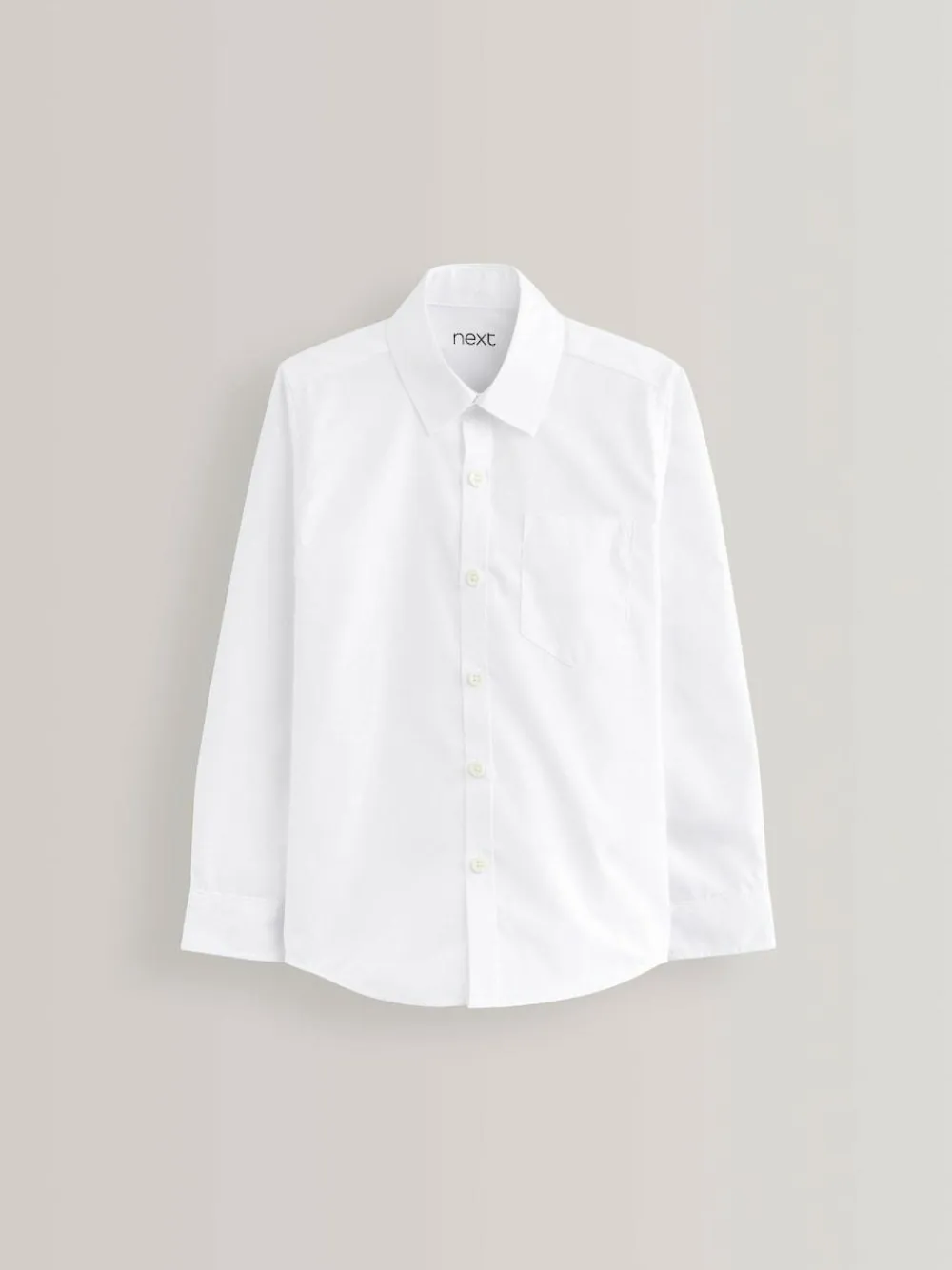 Sale Next White Slim Fit 5 Pack Long Sleeve School Shirts (3-17yrs)