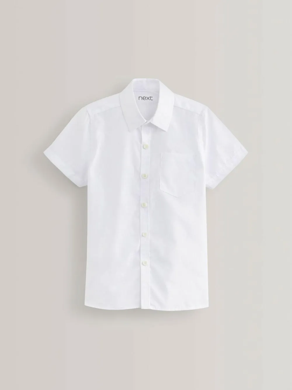 Next White Slim Fit 2 Pack Short Sleeve School Shirts (3-17yrs)^BOY Shirts