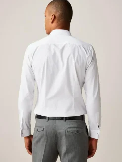 Next Slim Fit Easy Care Double Cuff Smart Shirt^ Shirts|Occasionwear