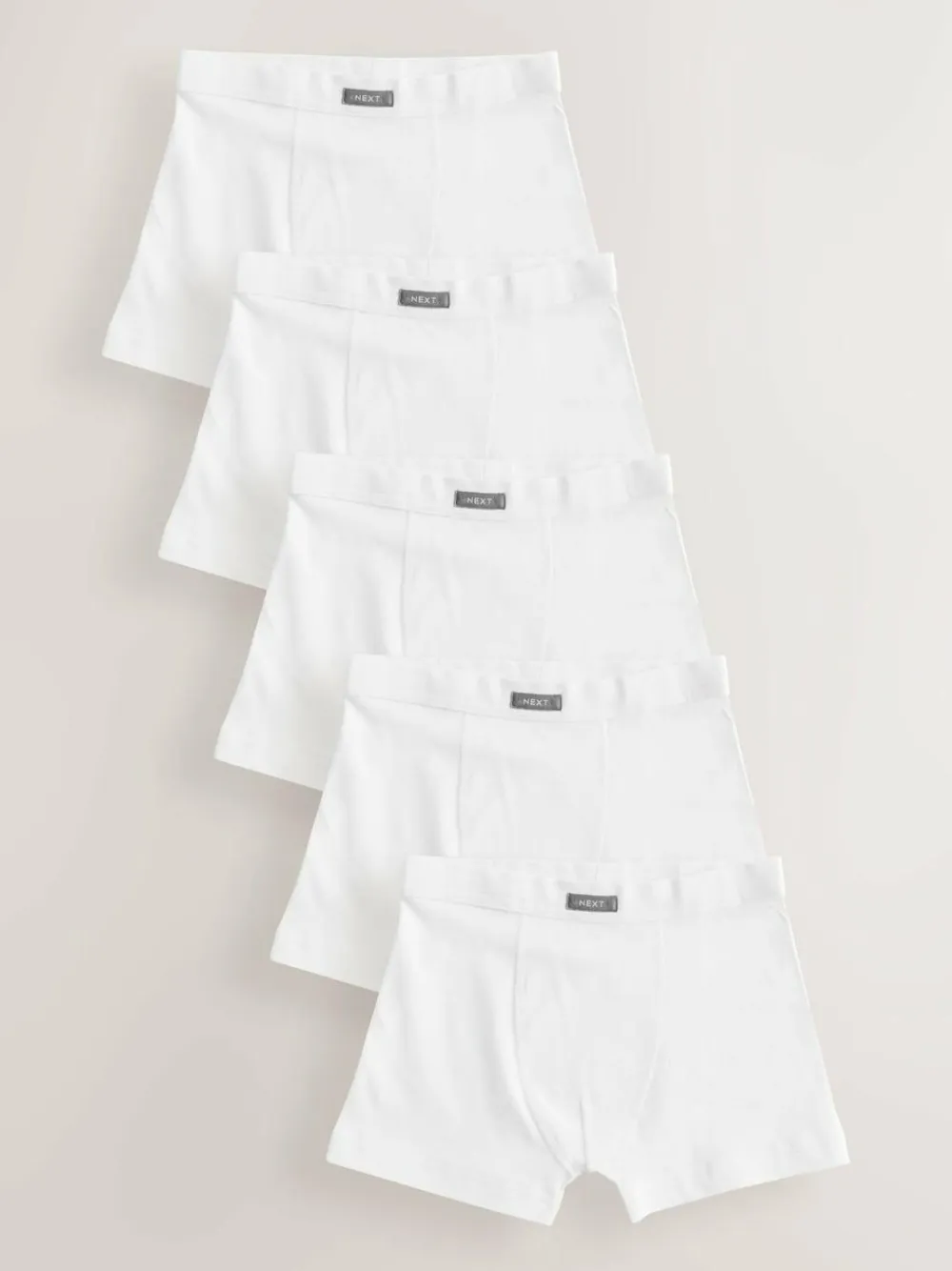 Hot Next Soft Waistband Trunks 5 Pack (1.5-16yrs) White