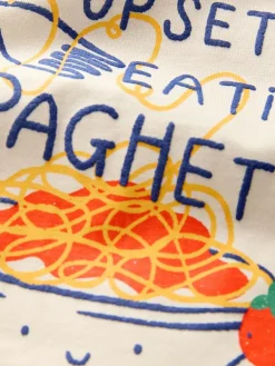 Online Next White Spaghetti Long Sleeve Graphic Print T-Shirt (3mths-8yrs)