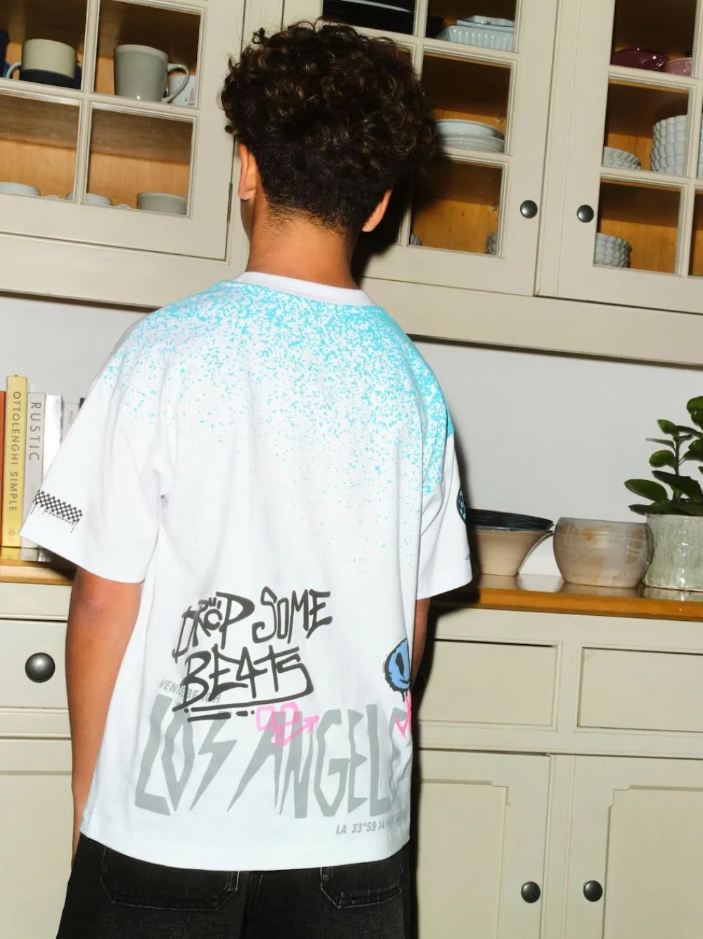 Next White Spray Graffiti Relaxed Fit Short Sleeve Graphic T-Shirt (3-16yrs)^BOY T-Shirts
