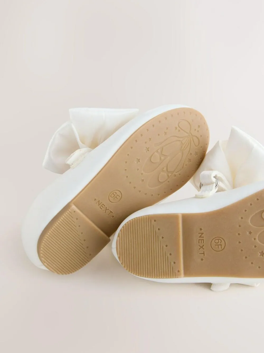 Next White Standard Fit (F) Bow Satin Flower Occasion Mary Jane Shoes^ Shoes